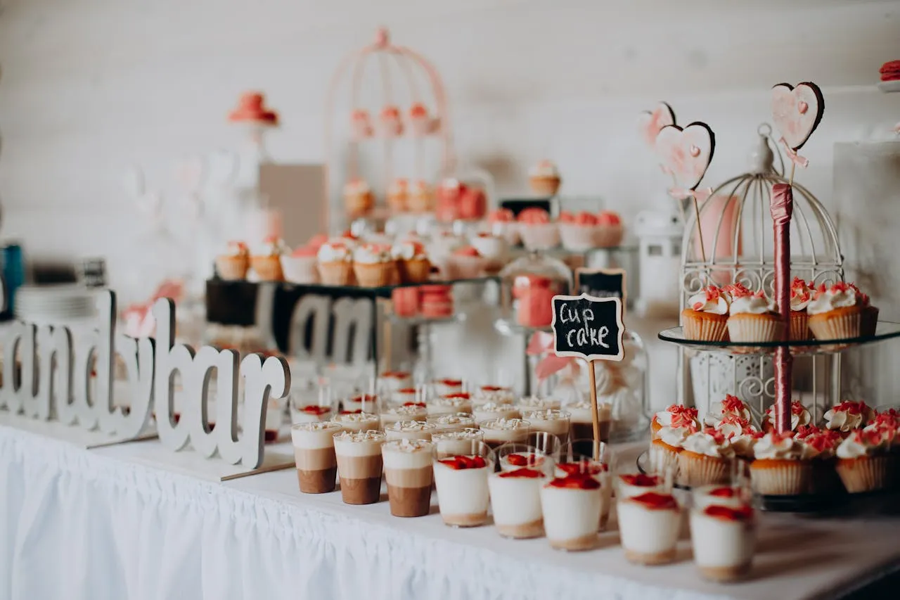 display of cupcakes