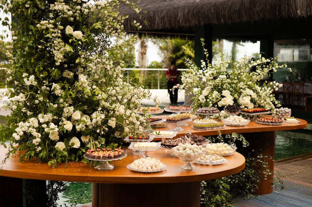 wedding dessert display